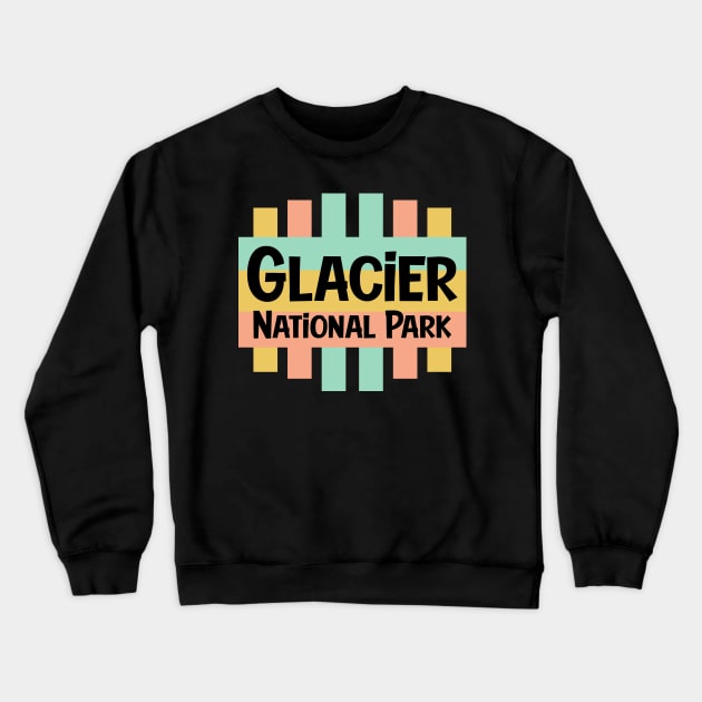 Glacier National Park Crewneck Sweatshirt by colorsplash